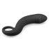 EasyToys Išlenktas Džongas - silikoninis analinis dildo (juodas)