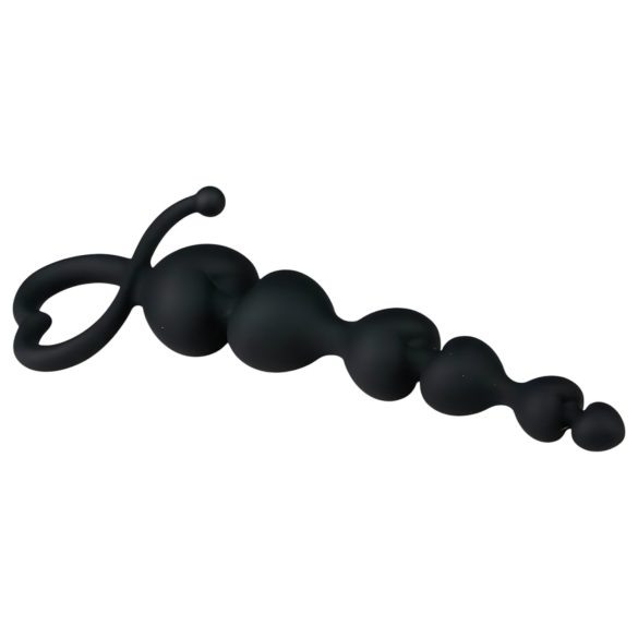 EasyToys - karoliukų analinis dildo (juodas)