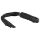 Easytoys Flogger - botagė ir silikoninis dildo viename (juodas)