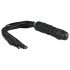 Easytoys Flogger - botagė ir silikoninis dildo viename (juodas)