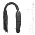 Easytoys Flogger - botagė ir silikoninis dildo viename (juodas)