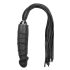 Easytoys Flogger - botagė ir silikoninis dildo viename (juodas)