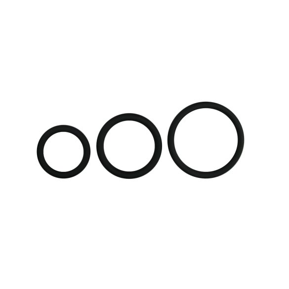 Easytoys - silikono varpos žiedų rinkinys - 3 dalys (juoda)