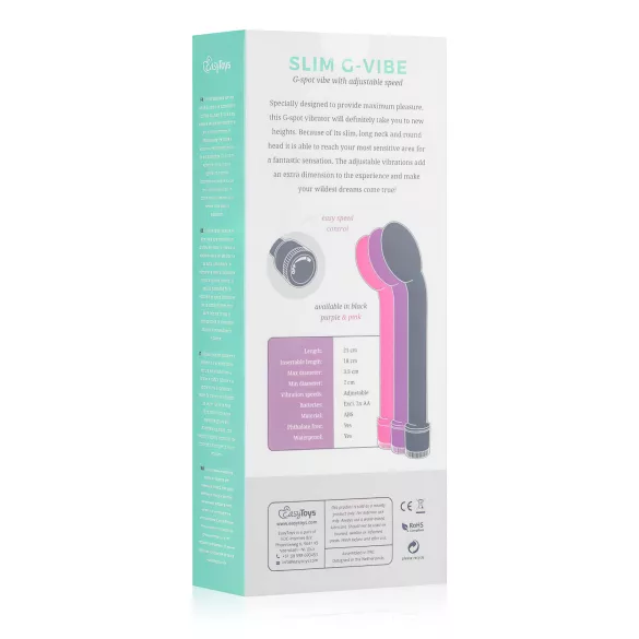 Easytoys - G taško vibratorius - plonas - juodas
