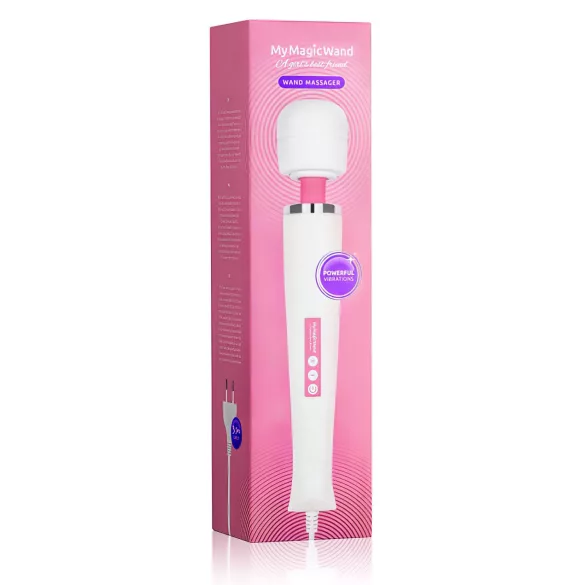MyMagicWand - masažinis vibratorius - galingas - baltas/rožinis