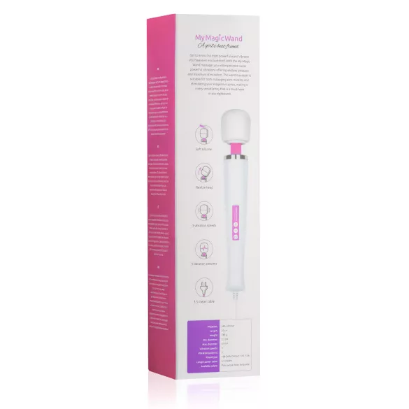 MyMagicWand - masažinis vibratorius - galingas - baltas/rožinis
