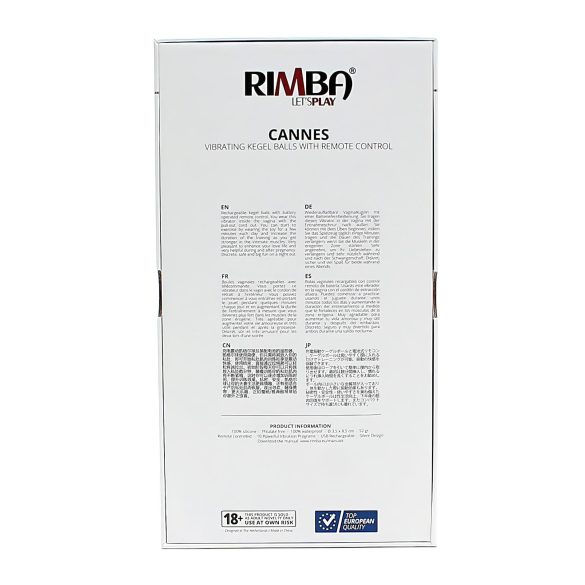 Rimba Cannes - vibruojantis kiaušinėlis su nuotoliniu valdymu