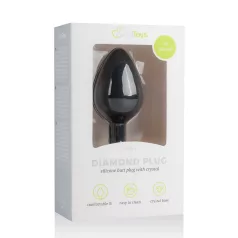   Easytoys Diamond - analinis kaištis su deimantuku - vidutinis - juodas