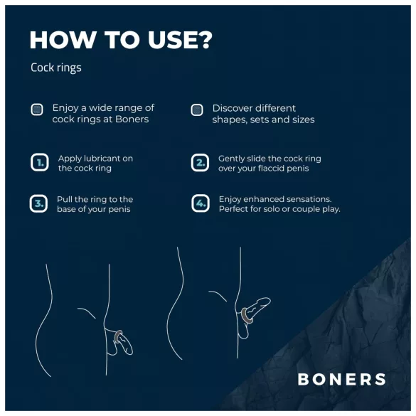 Boners - penio žiedų rinkinys - 3 vnt - pilka