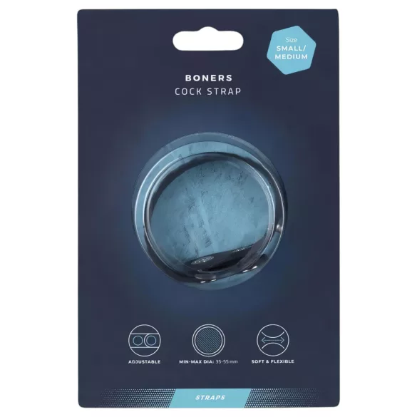 Boners - reguliuojamas penio žiedas S/M - pilkas