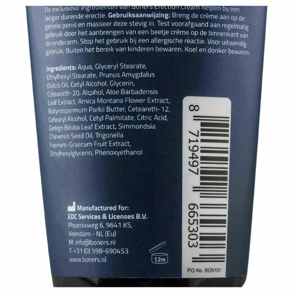 Boners - erekcijos kremas vyrams - stimuliuojantis - 100 ml