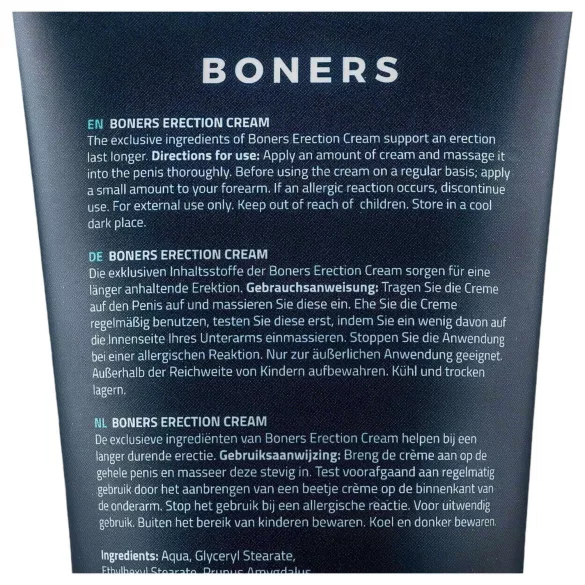 Boners - erekcijos kremas vyrams - stimuliuojantis - 100 ml