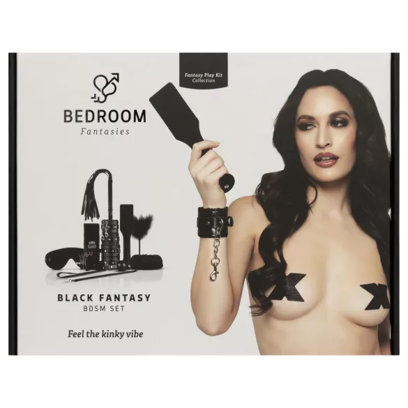 Secret Pleasure Chest - pažengusių BDSM rinkinys - 14 dalių - juodas