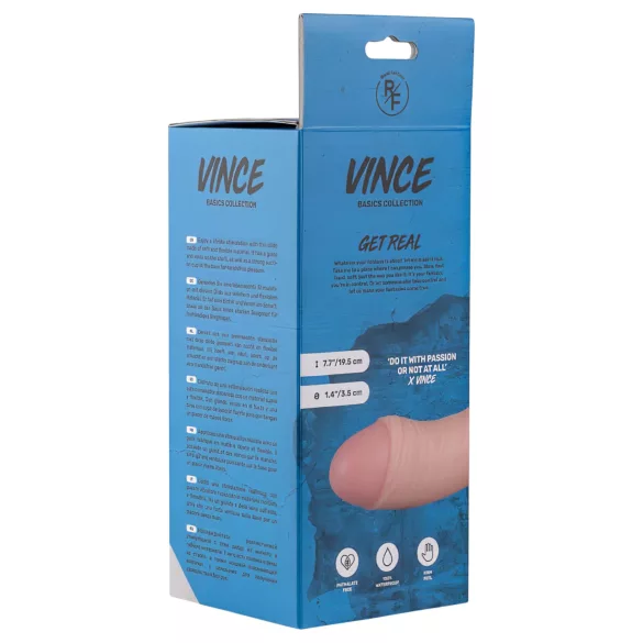 Real Fantasy Vince - dildo su sėklidėmis - 19,5 cm - kūno spalvos