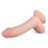 Real Fantasy Cliff - realistiškas dildo su rutuliais - 22cm (natūralus)