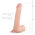 Real Fantasy Felix - sėklidės realistiškas dildo - 22cm (natūralus)