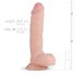 Real Fantasy Glynn - realistiškas dildo - 25 cm (natūralios spalvos)