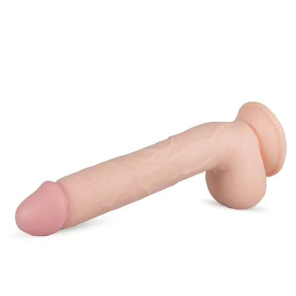 Real Fantasy Elvin - realistiškas dildo su sėklidėmis - 28 cm natūrali spalva