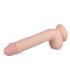Tikroviškas Elvinas - natūralus dildo su sėklidėmis, 28 cm
