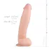 Real Fantasy Dwane - tikroviškas dildo su sėklidėmis - 31 cm (natūralus)