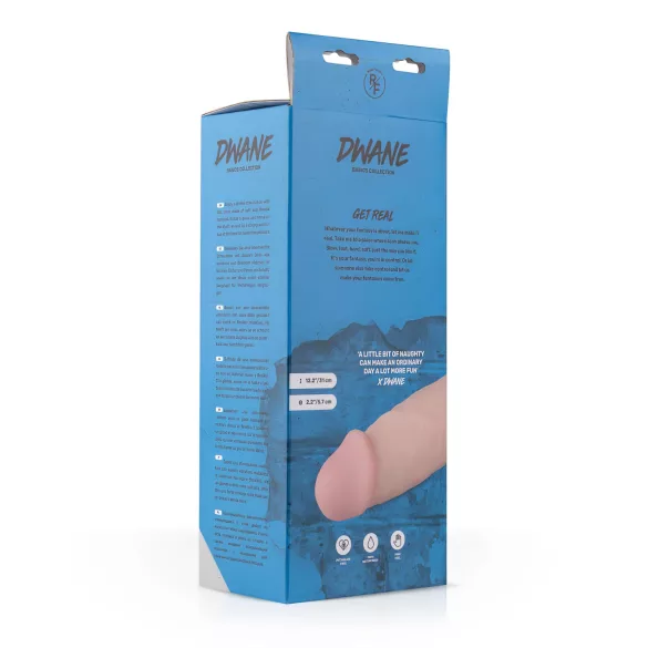 Real Fantasy Dwane - realistiškas dildo su sėklidėmis - 31cm natūralios spalvos