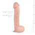 Real Fantasy Lexon - tikroviškas sėklidžių dildo - 33cm (natūralus)