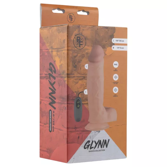 Real Fantasy Glynn - tikroviškas vibruojantis vibratorius - 25 cm - kūno spalvos