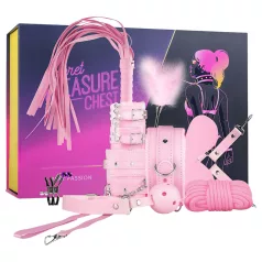   „Secret Pleasure Chest“ - pažengusiųjų BDSM rinkinys, 14 dalių (rožinis)