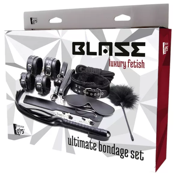 Blaze Ultimate - bondage rinkinys - 10 dalių - juodas