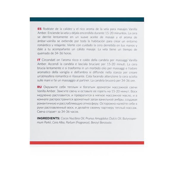 Exotiq - masažinė žvakė - vanilė ir gintaras - 200g