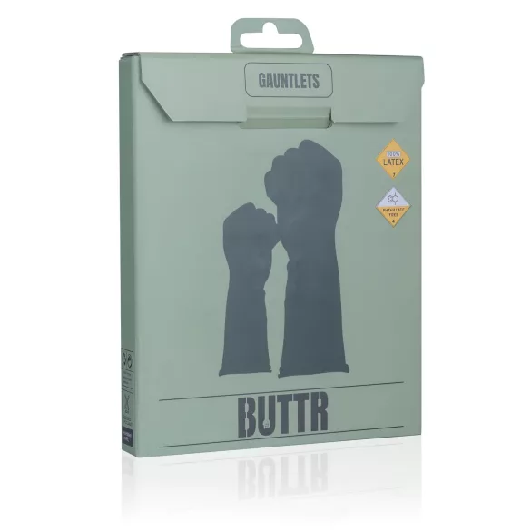 BUTTR - lateksinės fisting pirštinės - juodos