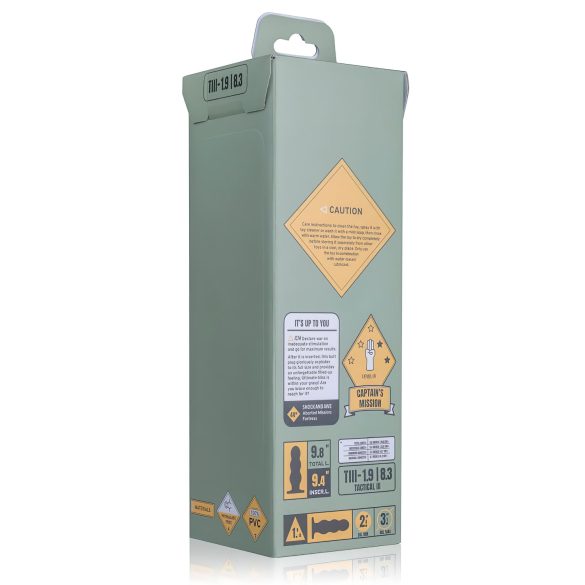 BUTTR Tactical III - dildo su siurbtuku - juodas