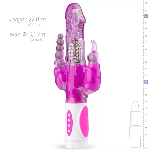 Easytoys Raving Rabbit - 3 šakų vibratorius (rožinis)