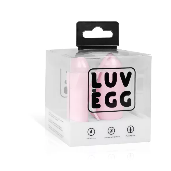 LUV EGG - vibruojantis kiaušinėlis su nuotoliniu valdymu - rožinis, įkraunamas