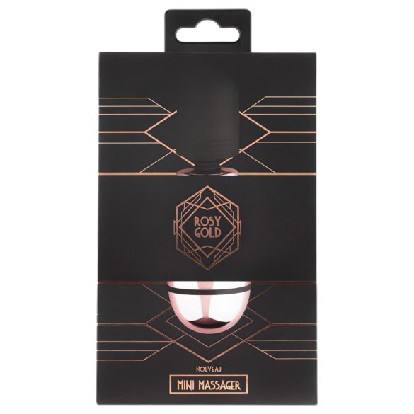 Rosy Gold - mini wand masažuoklis - akumuliatorinis vibratorius - rožinis auksas
