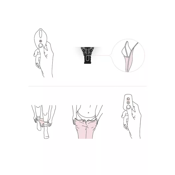 Pantyrebel - vibruojančios kelnaitės su nuotoliniu valdymu - juodos (S-L)