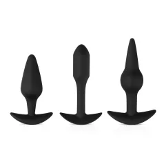   Easytoys - analinių kaiščių rinkinys - įvairių dydžių - juodas