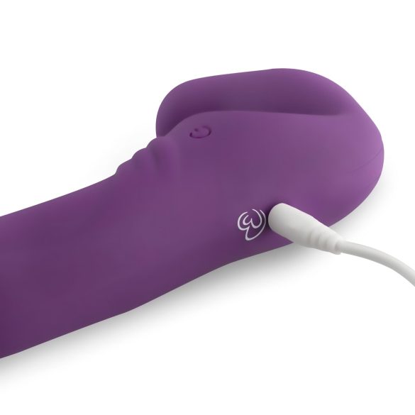 Easytoys - įkraunamas prisegamas vibratorius be dirželio - violetinis