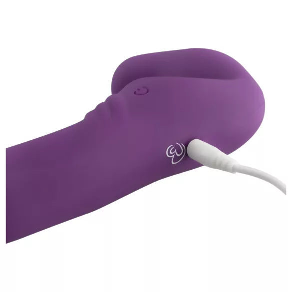 Easytoys - įkraunamas prisegamas vibratorius be dirželio - violetinis