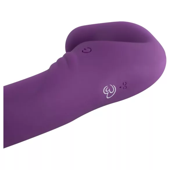 Easytoys - įkraunamas prisegamas vibratorius be dirželio - violetinis