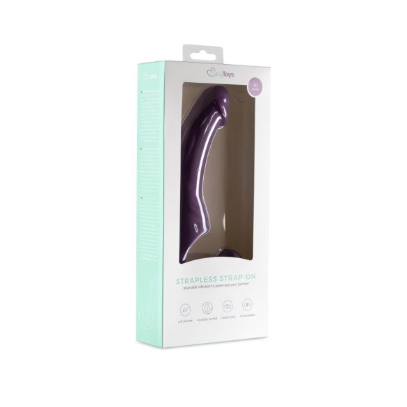 Easytoys - įkraunamas prisegamas vibratorius be dirželio - violetinis