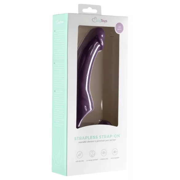 Easytoys - įkraunamas prisegamas vibratorius be dirželio - violetinis