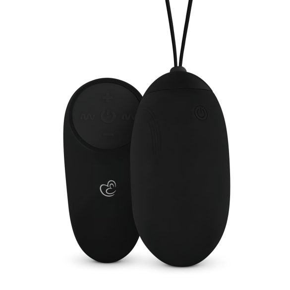 Easytoys - įkraunamas, atsparus vandeniui, radijo valdymo vibro kiaušinis (juodas)