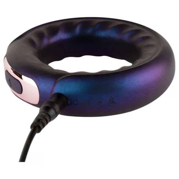 Hueman Saturn - įkraunamas, vandeniui atsparus vibruojantis penio žiedas (violetinis)