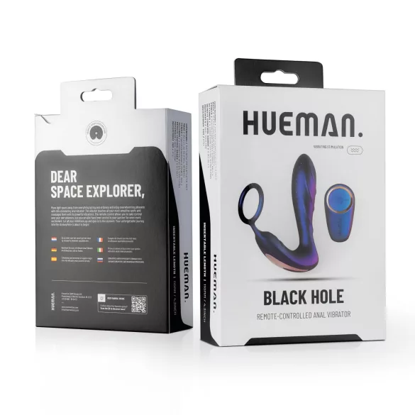 Hueman Black Hole - analinis vibruojantis žiedas su nuotoliniu - violetinis