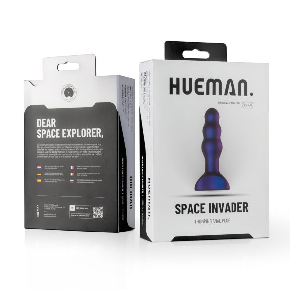 Hueman Space Inveder - įkraunamas vandeniui atsparus analinis vibratorius