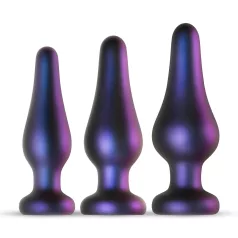   Hueman Comets - analinių kaiščių rinkinys - 3 vnt - silikonas - violetinė