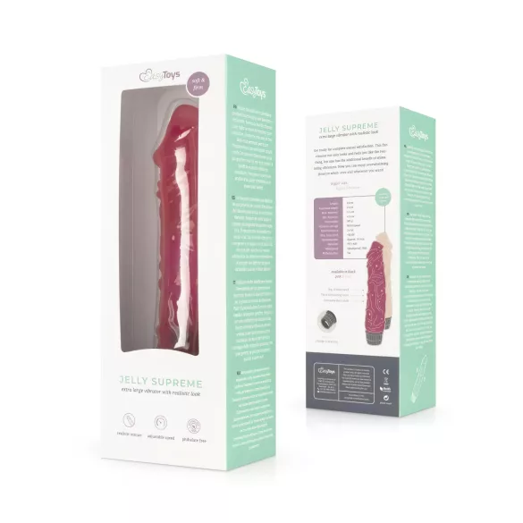 Easytoys Jelly Supreme - realistiškas vibratorius - rožinis