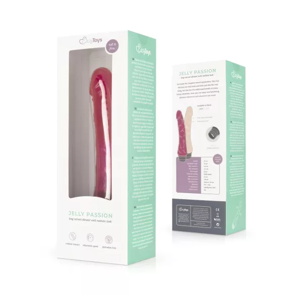 Easytoys Jelly Passion - tikroviškas vibratorius - rožinis