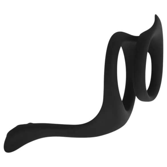 Easytoys - penio ir sėklidžių žiedas - tamprus - juodas